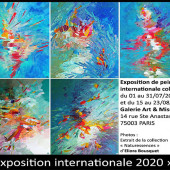Carton d'invitation à une exposition de peinture avec Eliora Bousquet 139