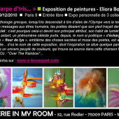 Carton d'invitation à une exposition de peinture avec Eliora Bousquet 23