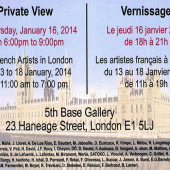 Carton d'invitation à une exposition de peinture avec Eliora Bousquet 35