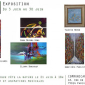 Carton d'invitation à une exposition de peinture avec Eliora Bousquet 72