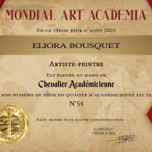 Diplome chevalier académicienne MAA 2023 - eliora-bousquet