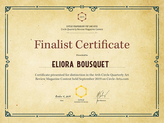eliora bousquet finaliste circle mag constest CFA 2019