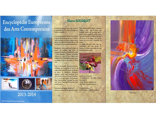Encyclopédie Européenne des arts contemporains 2013 Eliora Bousquet