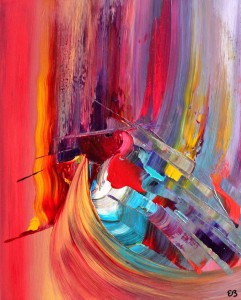 Peinture d'Eliora Bousquet - Le feu et l'eau A