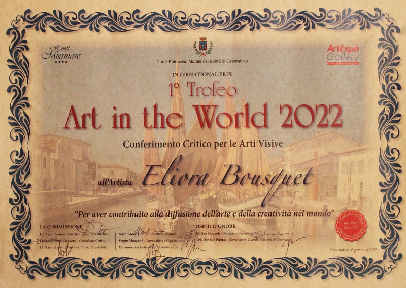 1° Premio Art in the world 2022 - Diplôme Eliora Bousquet