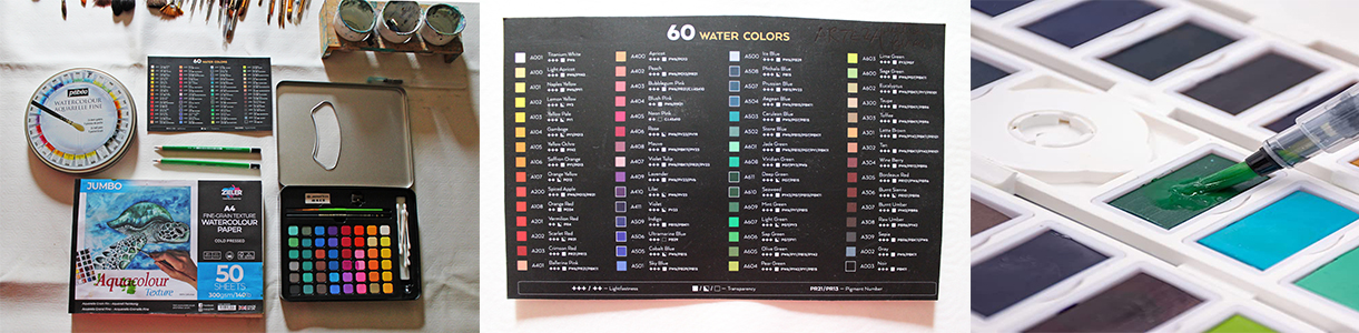Visuel 1 illustrant l'article Créer un nuancier de couleurs à l’aquarelle