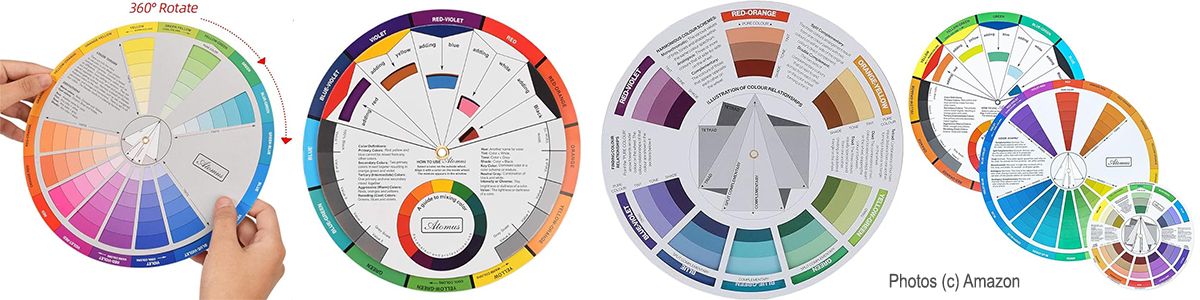 Visuel présentant différents cercles chromatiques (c) Amazon