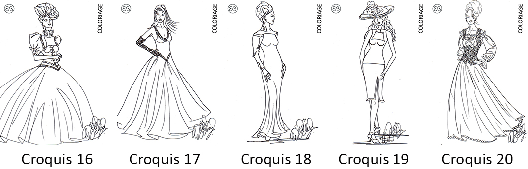 Croquis de mode eliora bousquet à peindre 16 à 20