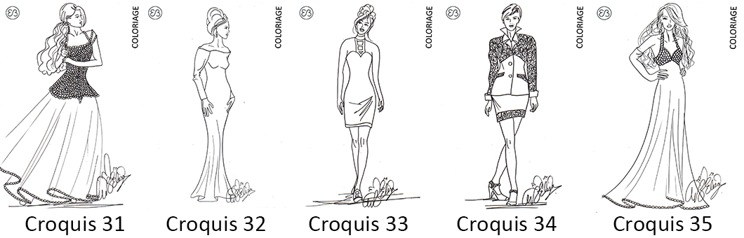 Croquis de mode eliora bousquet à peindre 31 à 35