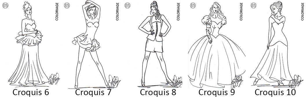 Croquis de mode eliora bousquet à peindre 6 à 10