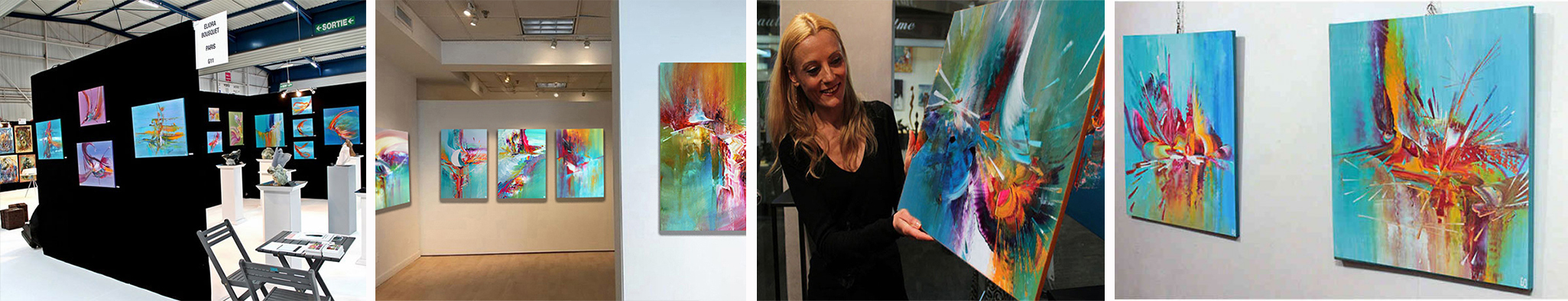 Painter Eliora Bousquet exhibiting her artworks in Paris