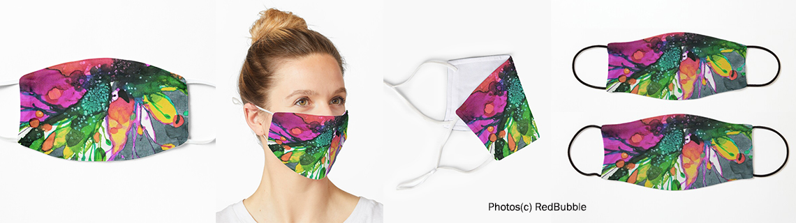 Modèles de masques de protection de visage créés par Eliora Bousquet