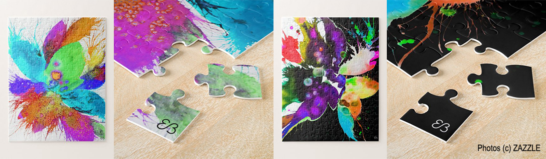 Modèles de puzzles dérivés des peintures d'eliora bousquet