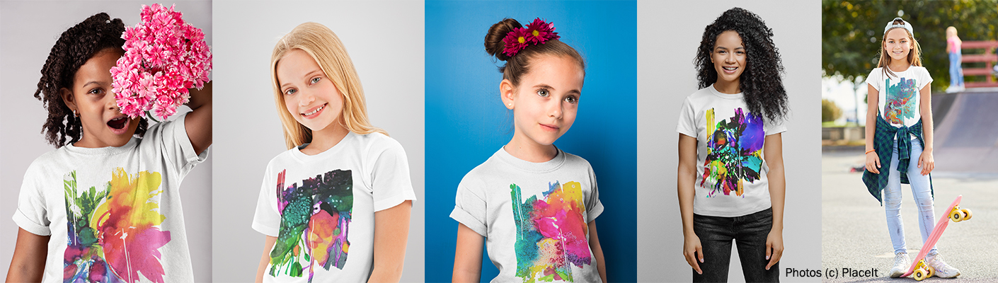 Modèles de t-shirts pour filles signés eliora bousquet