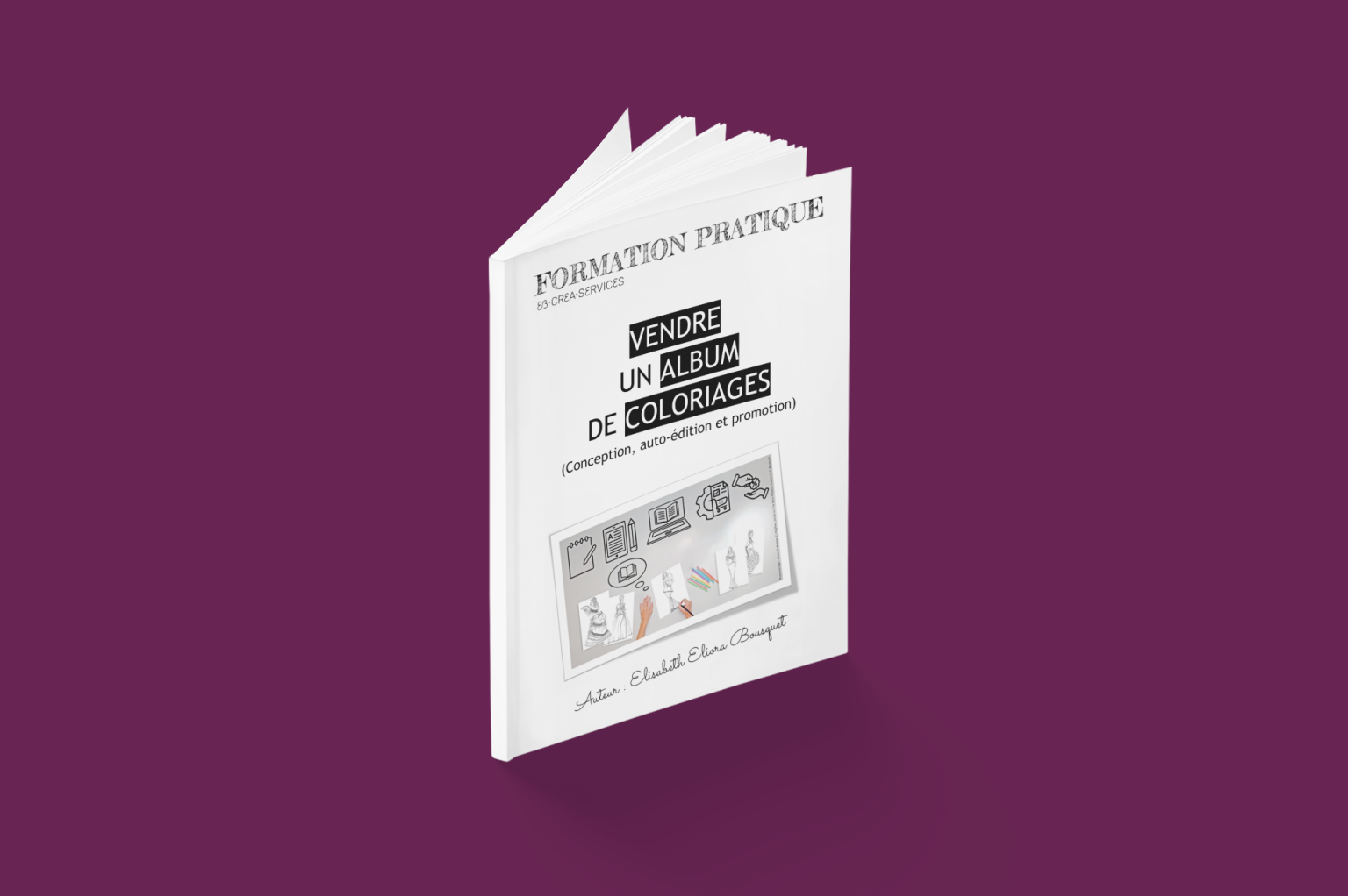 Livre Vendre un album de coloriages d'E. Bousquet Photo 1 (c) PlaceIt