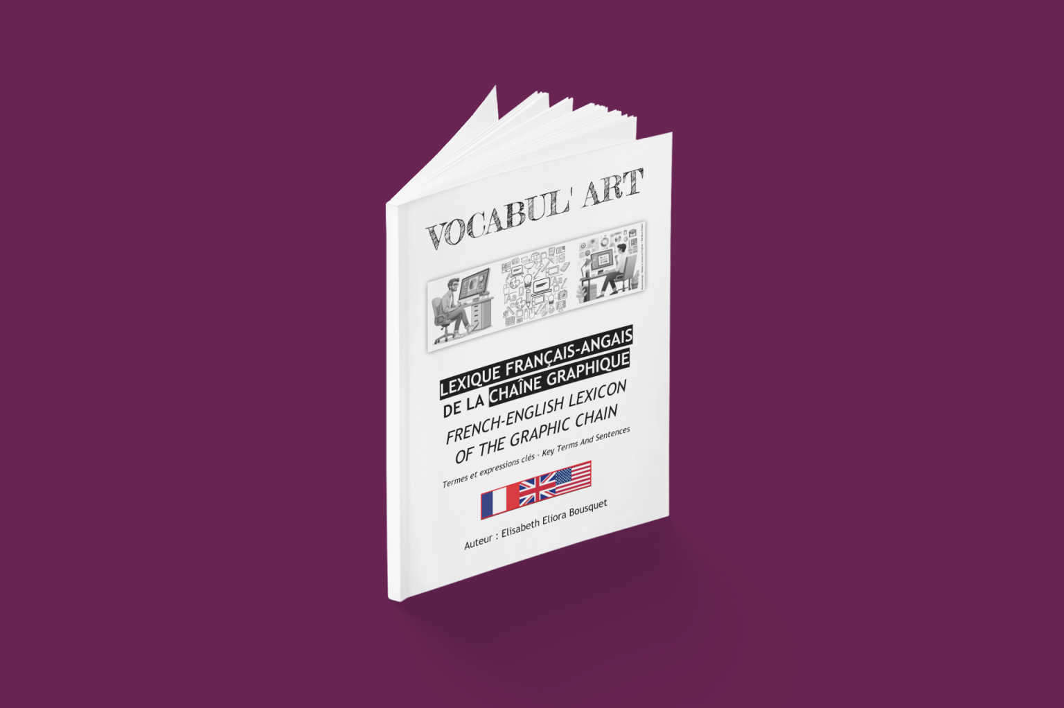 Visuel présentant le lexique de la chaîne graphique (FR-EN) d'Eliora Bousquet - PI Visuel présentant le lexique de la chaîne graphique (FR-EN) d'Eliora Bousquet - PI
