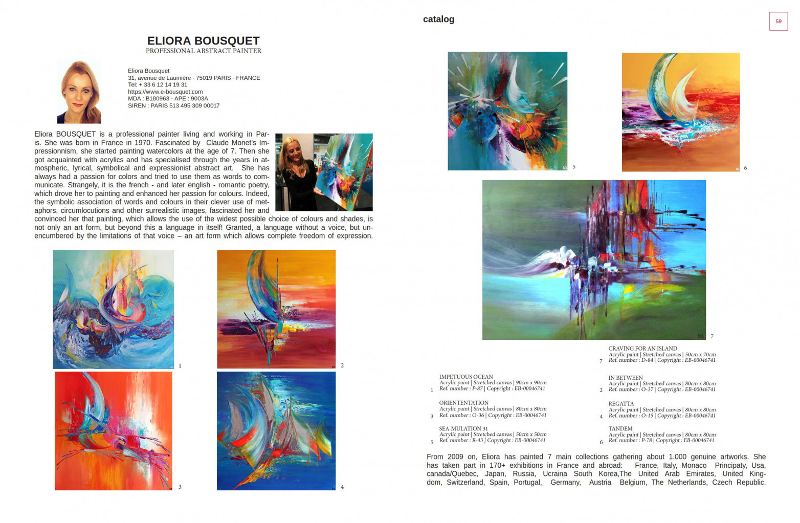 Eliora bousquet in INTERNATIONAL ART GUIDE 2020-2021