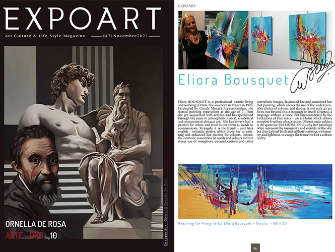 eliora bousquet in rivista expoart #47 11-2021