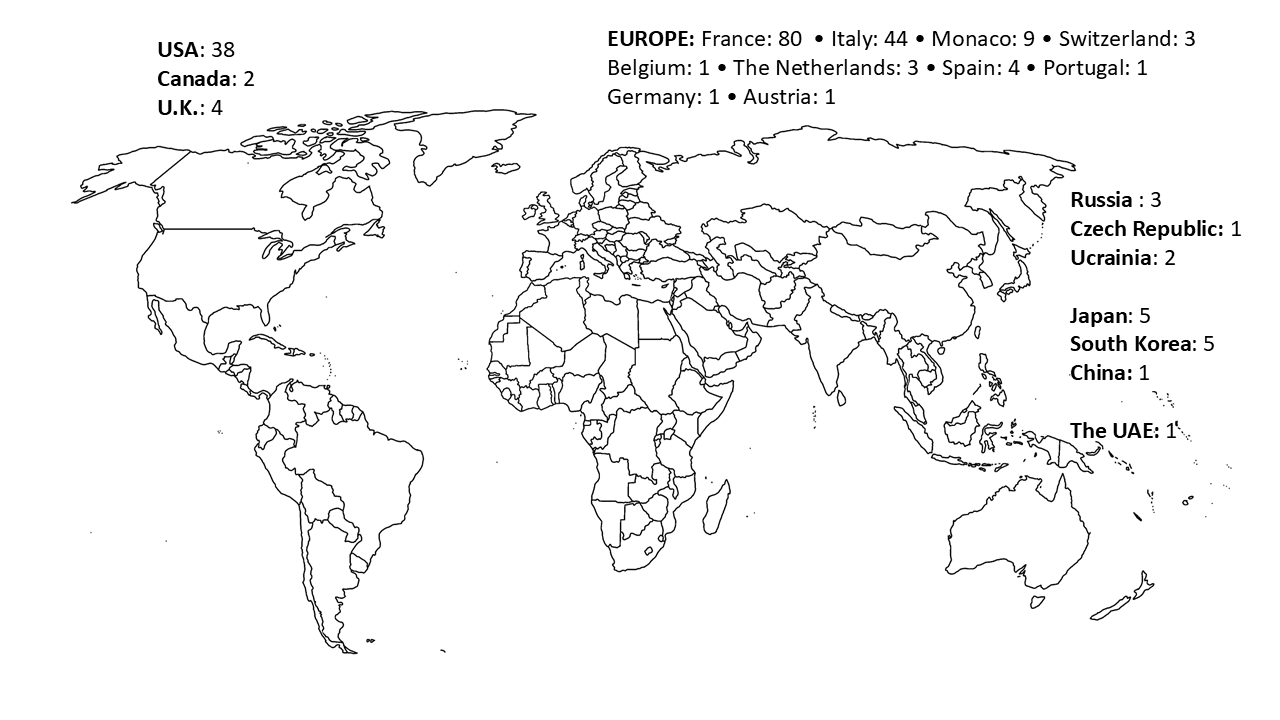 Painter Eliora Bousquet's International Exhibitions 2010-2025