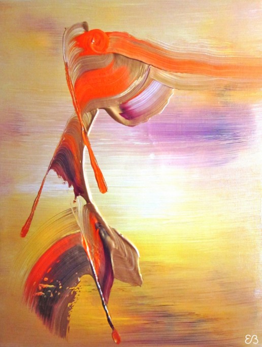 Peinture intitulée Le messager du vent d'Eliora Bousquet