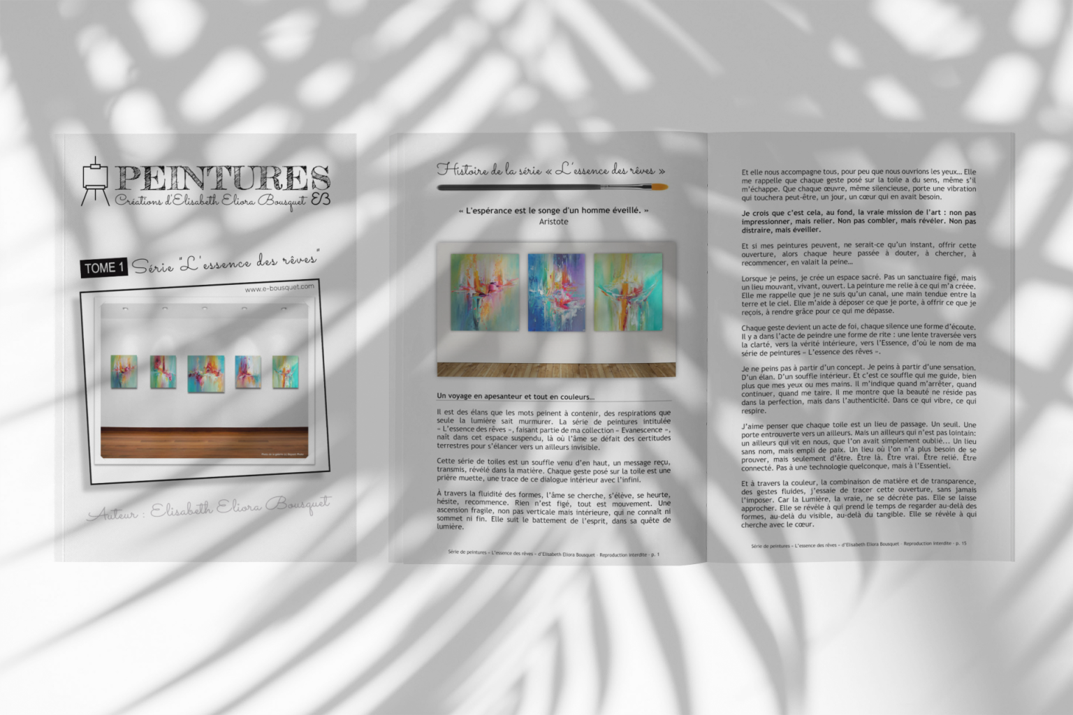 Visuel présentant le livre de la série L'essence des rêves d'Eliora Bousquet (c) EB / PlaceIt