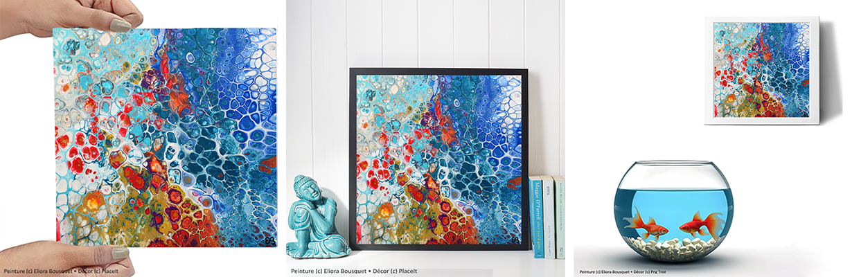 Quintessence (1093) Peinture d'Eliora Bousquet dans un décor x3