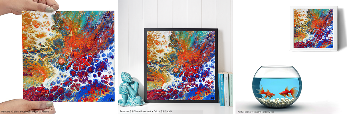 Quintessence (1103) Peinture d'Eliora Bousquet dans un décor x3