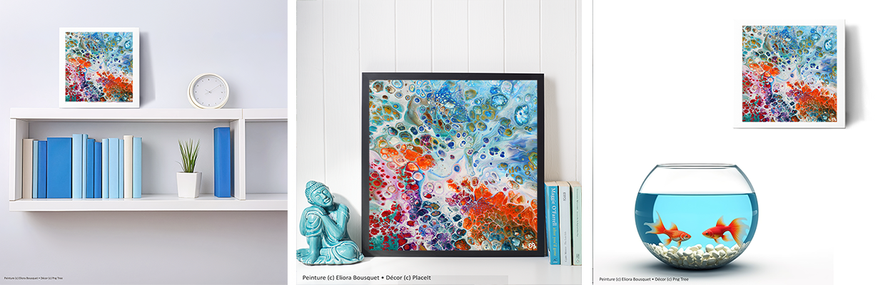 Quintessence (1120) Peinture d'Eliora Bousquet dans un décor x3