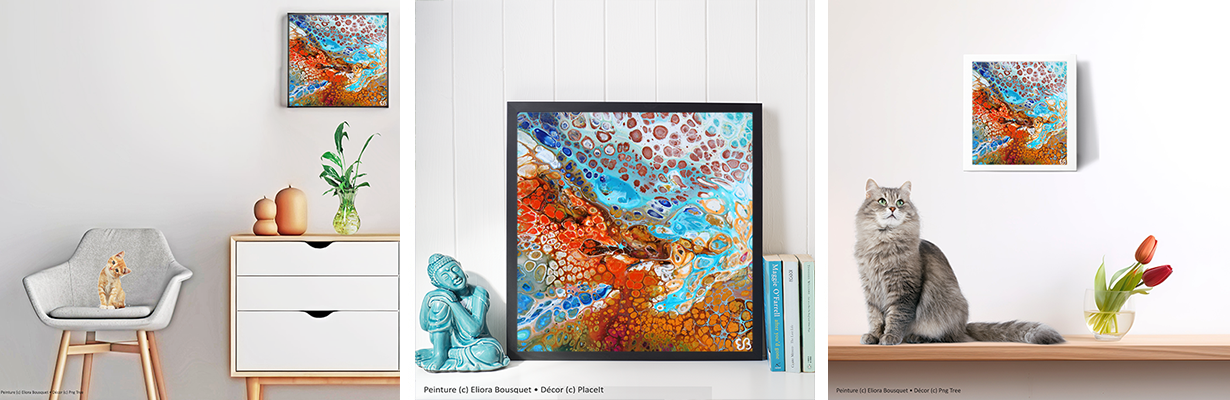 Quintessence (1124) Peinture d'Eliora Bousquet dans un décor x3