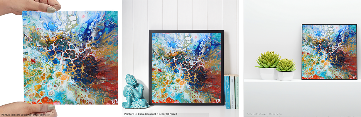 Quintessence (1126) Peinture d'Eliora Bousquet dans un décor x3