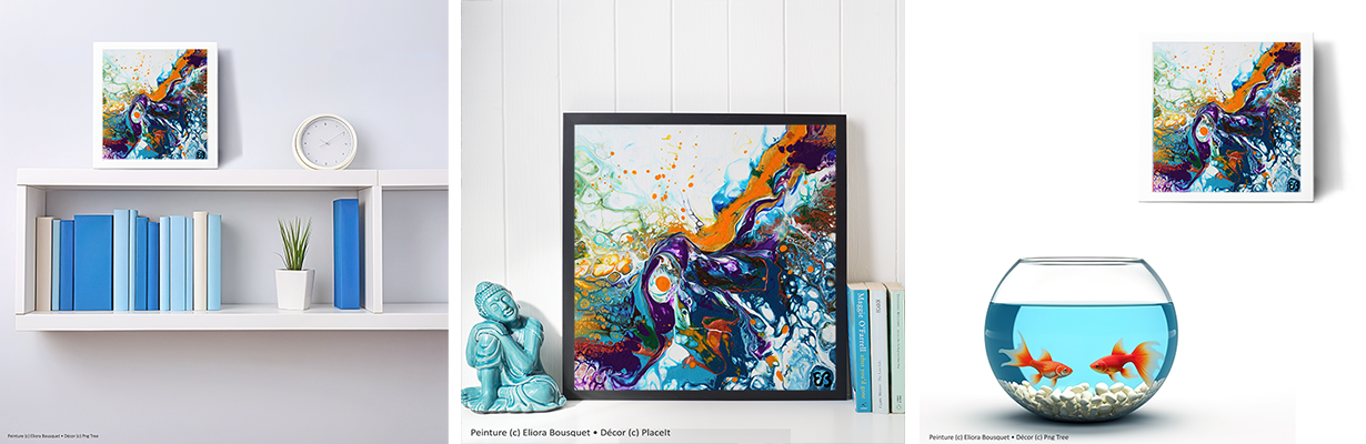 Quintessence (1127) Peinture d'Eliora Bousquet dans un décor x3