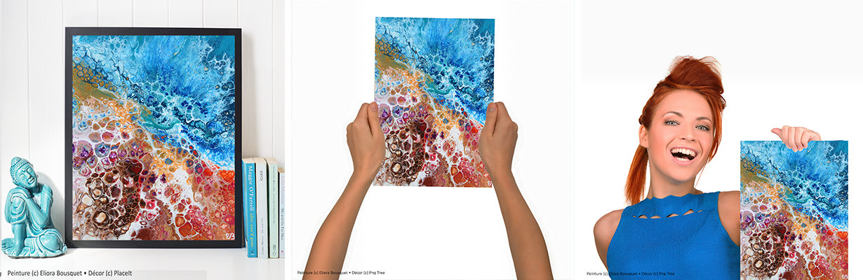 Quintessence (1154) Peinture d'Eliora Bousquet dans un décor x3