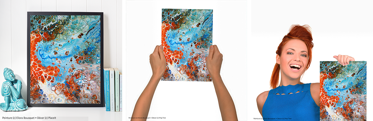 Quintessence (1155) Peinture d'Eliora Bousquet dans un décor x3