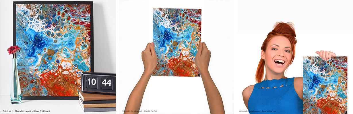 Quintessence (1164) Peinture d'Eliora Bousquet dans un décor x3