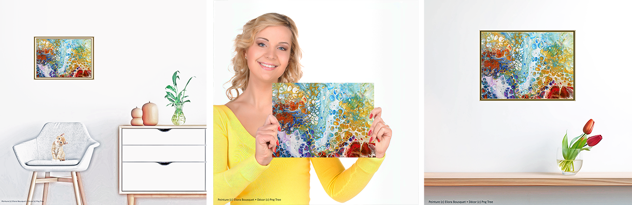 Quintessence (1177) Peinture d'Eliora Bousquet dans un décor x3