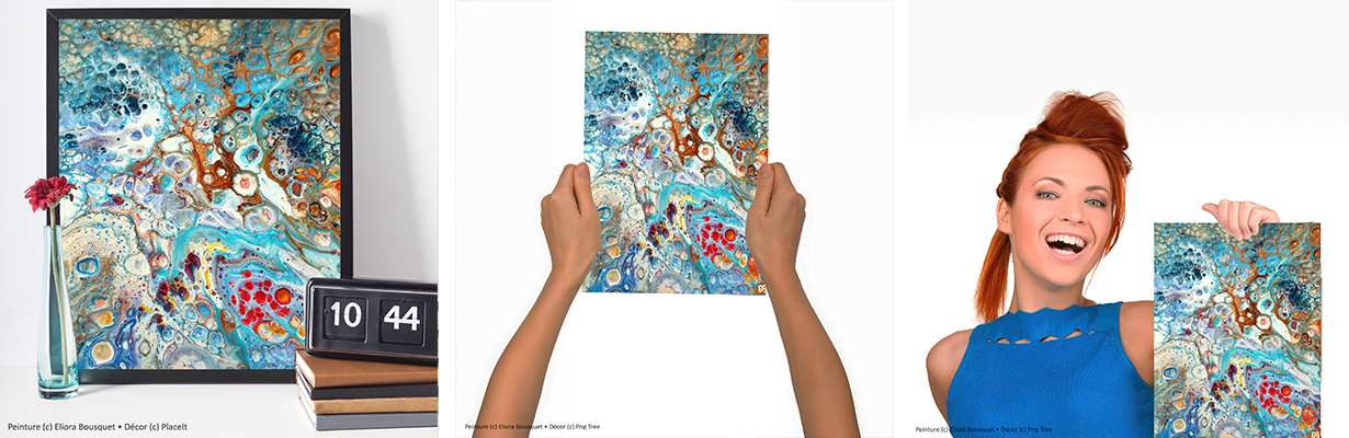Quintessence (1179) Peinture d'Eliora Bousquet dans un décor x3