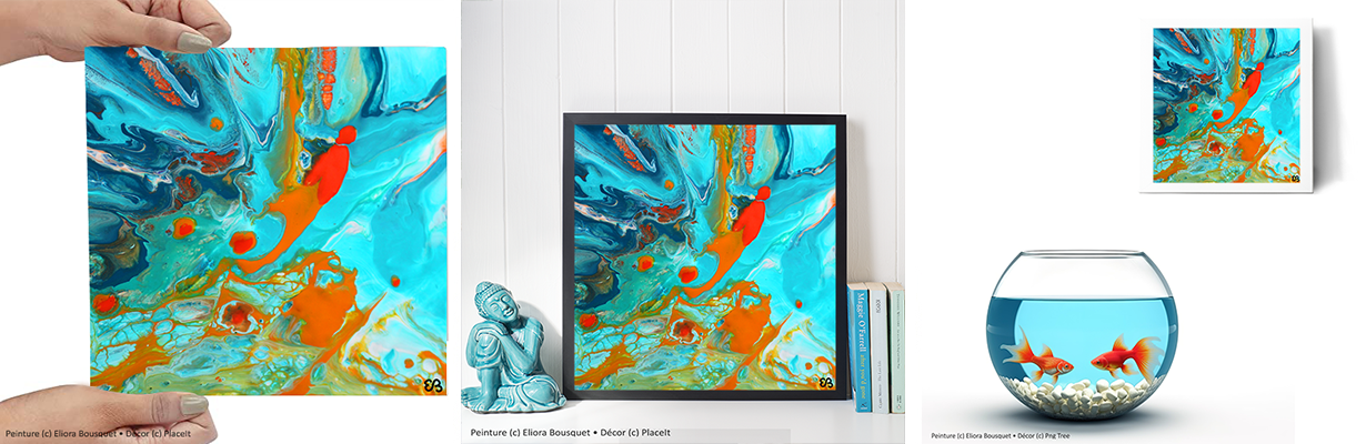 Quintessence (1230) Peinture d'Eliora Bousquet dans un décor x3