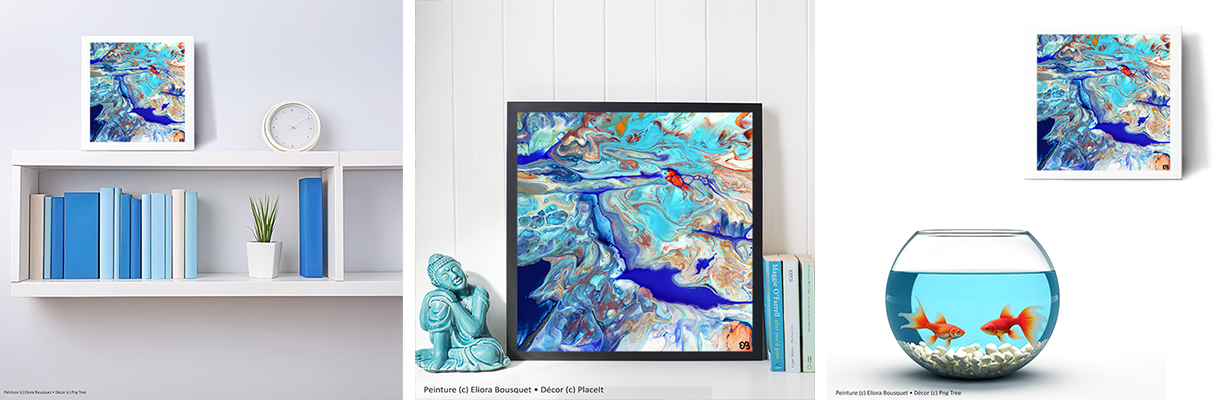 Quintessence (1231) Peinture d'Eliora Bousquet dans un décor x3