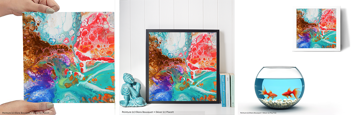 Quintessence (1239) Peinture d'Eliora Bousquet dans un décor x3