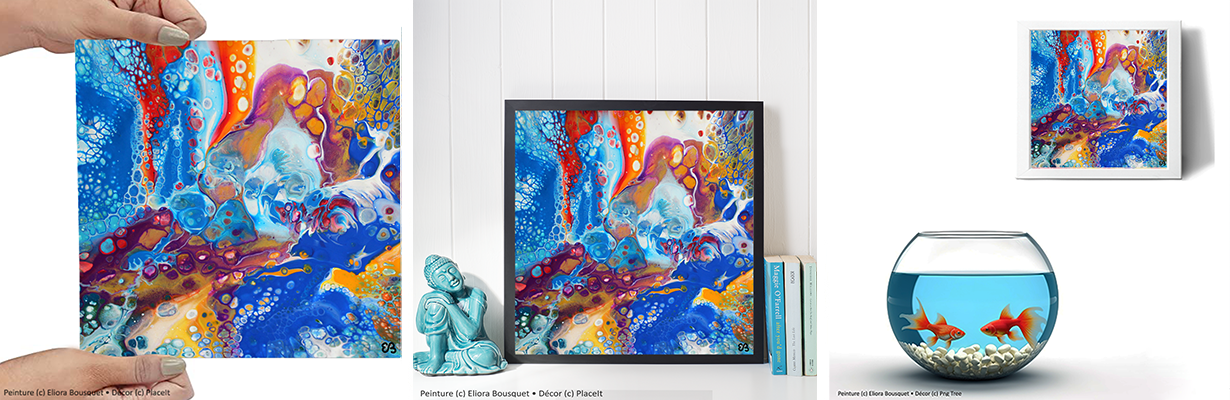 Quintessence (1241) Peinture d'Eliora Bousquet dans un décor x3
