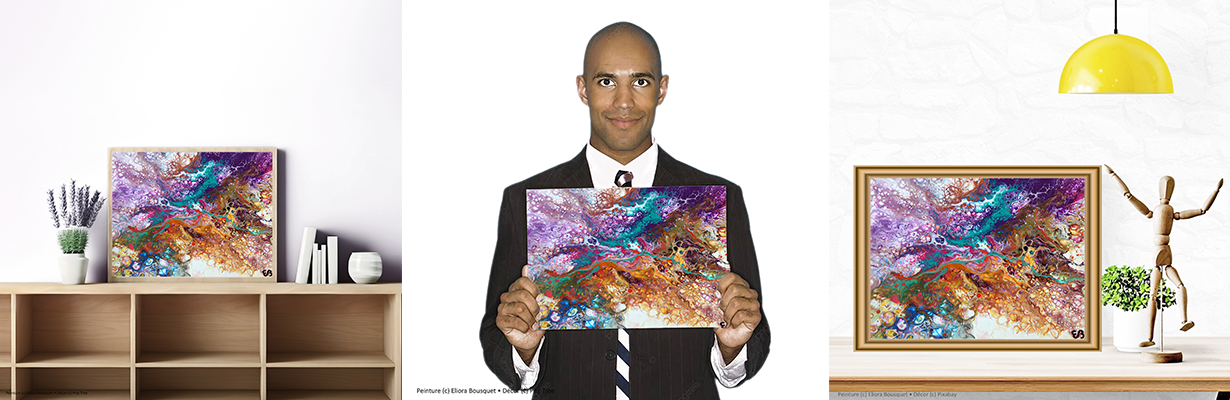 Quintessence (1274) Peinture d'Eliora Bousquet dans un décor x3