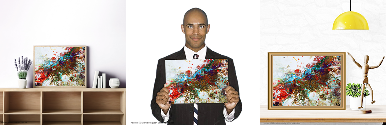 Quintessence (1281) Peinture d'Eliora Bousquet dans un décor x3