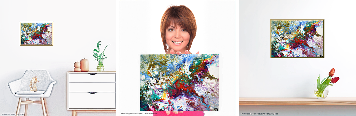 Quintessence (1285) Peinture d'Eliora Bousquet dans un décor x3