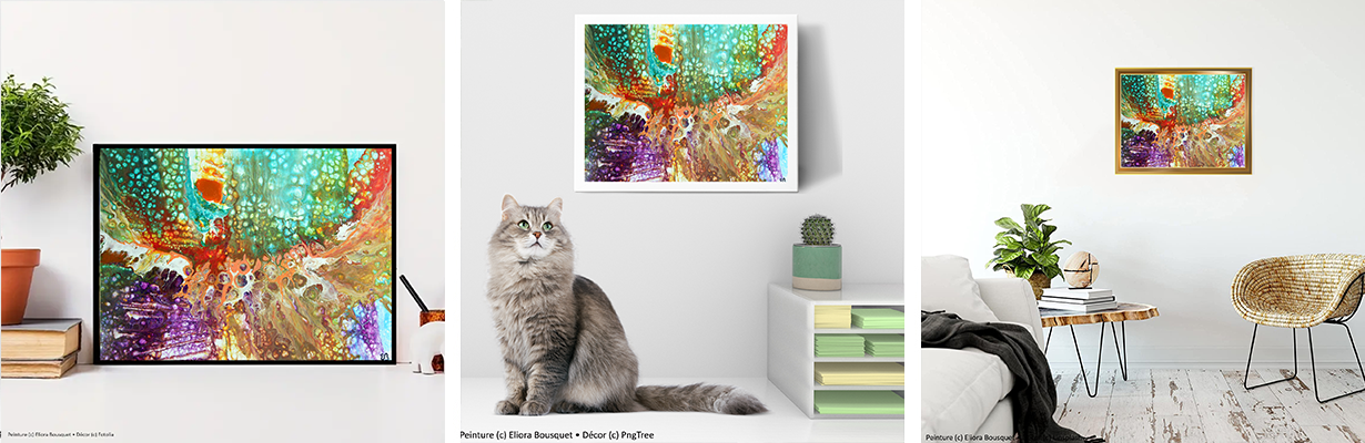 Quintessence (1315) Peinture d'Eliora Bousquet dans un décor x3