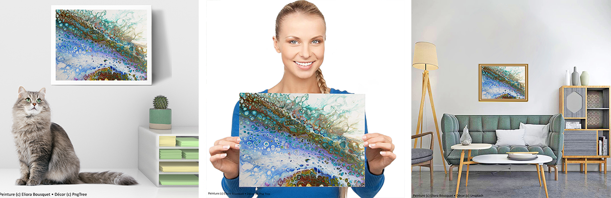 Quintessence (1324) Peinture d'Eliora Bousquet dans un décor x3