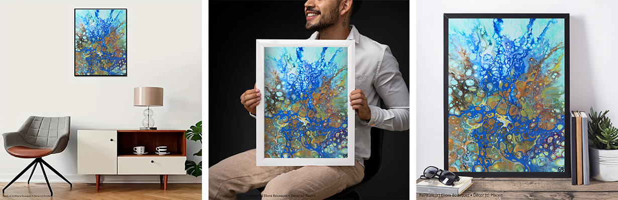 Quintessence (1379) Peinture d'Eliora Bousquet dans un décor x3