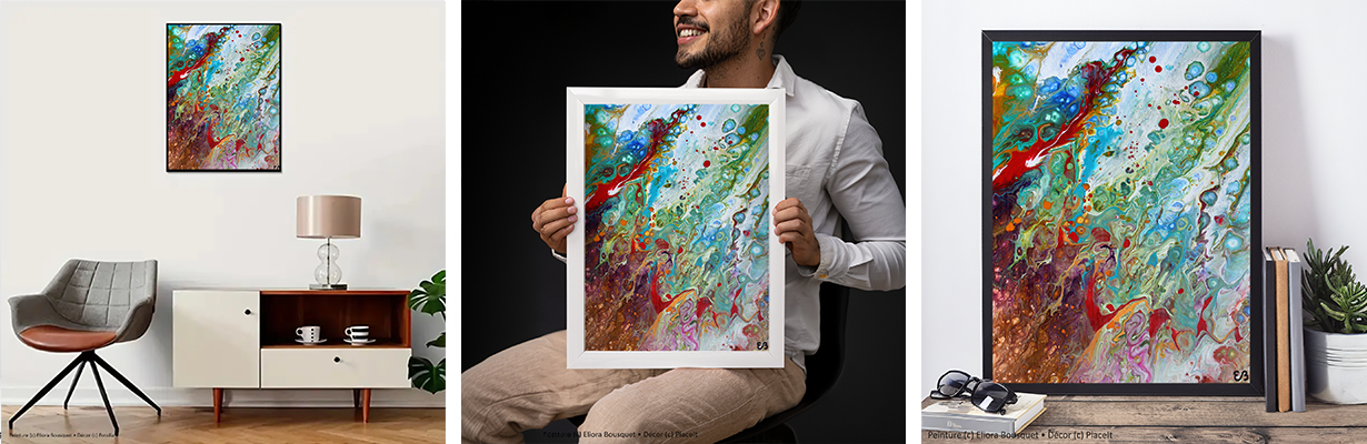 Quintessence (1381) Peinture d'Eliora Bousquet dans un décor x3