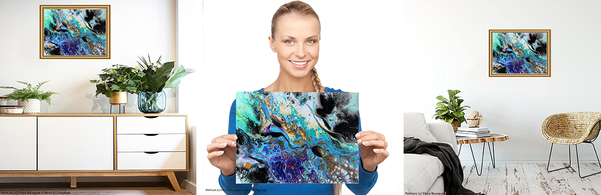 Quintessence (1386) Peinture d'Eliora Bousquet dans un décor x3