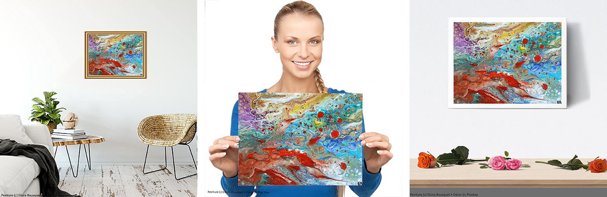 Quintessence (1397) Peinture d'Eliora Bousquet dans un décor x3