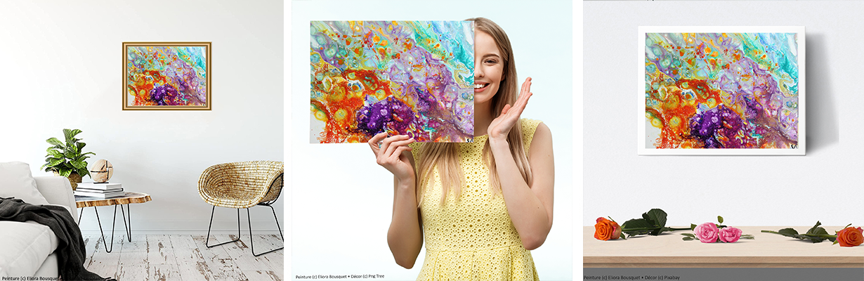 Quintessence (1402) Peinture d'Eliora Bousquet dans un décor x3 Quintessence (1402) Peinture d'Eliora Bousquet dans un décor x3